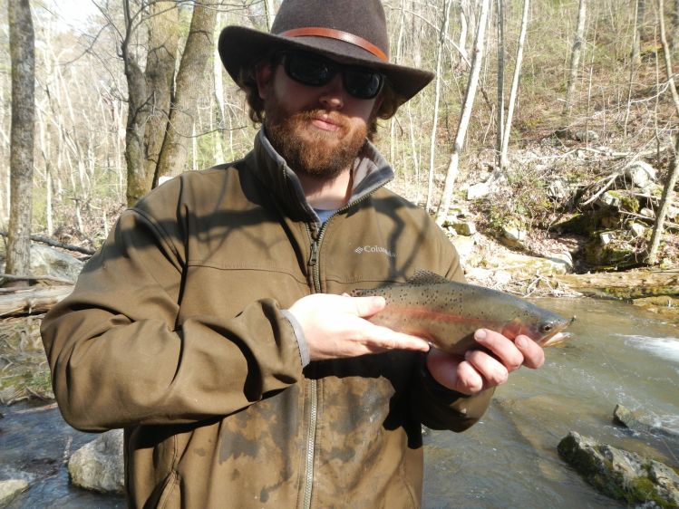 Huge Rainbow for Roaring Run Va... the average fish there is 6 inches... this 17 incher was epic to get on fly