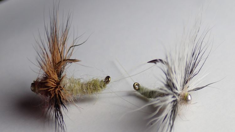I'm trying a new dry fly for this season. Not sure how well the inverted, backwards design will hook up. Hopefully they work! Fun to tye and looks sexy.