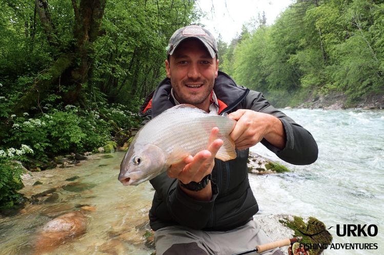 Adam and his trophy grayling!