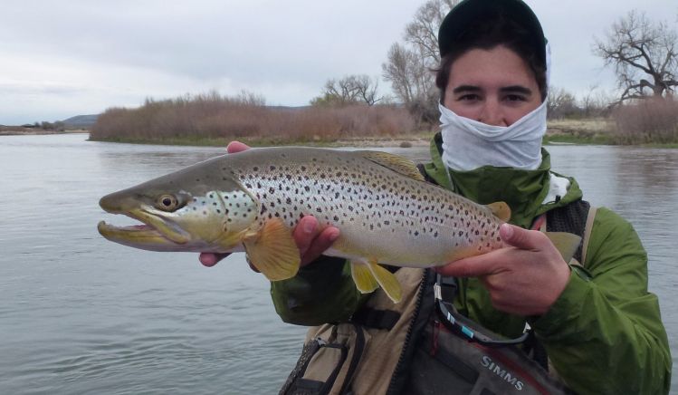 My friend Kevin with a big brown 