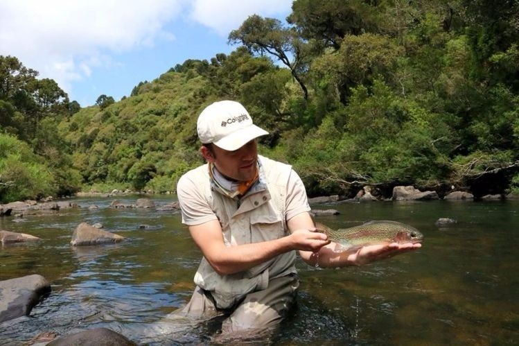 Trout fishing in brazilian highlands