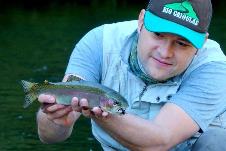 Trout fishing in brazilian highlands