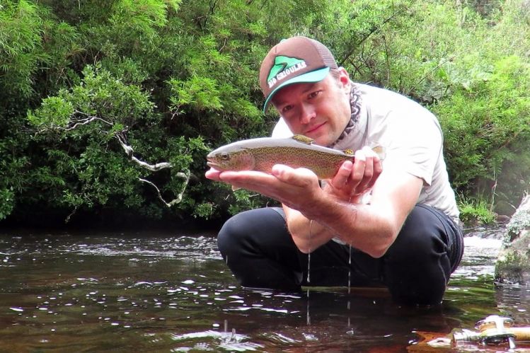 Trout fishing in brazilian highlands