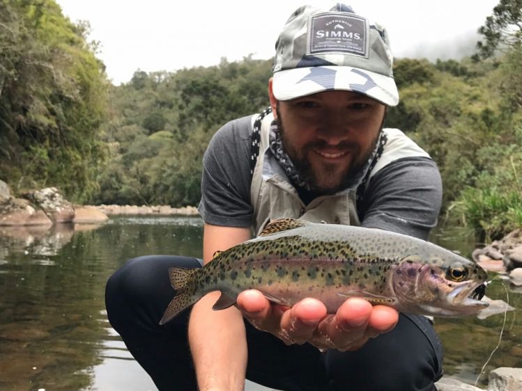 Trout fishing in brazilian highlands