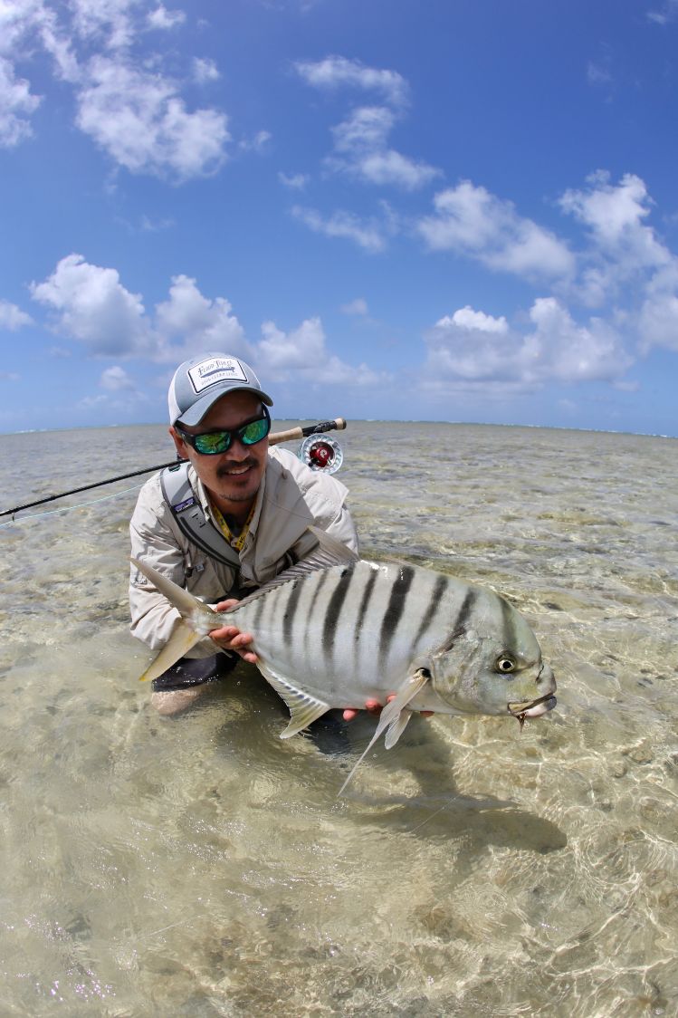 My buddy with his Golden Trevally