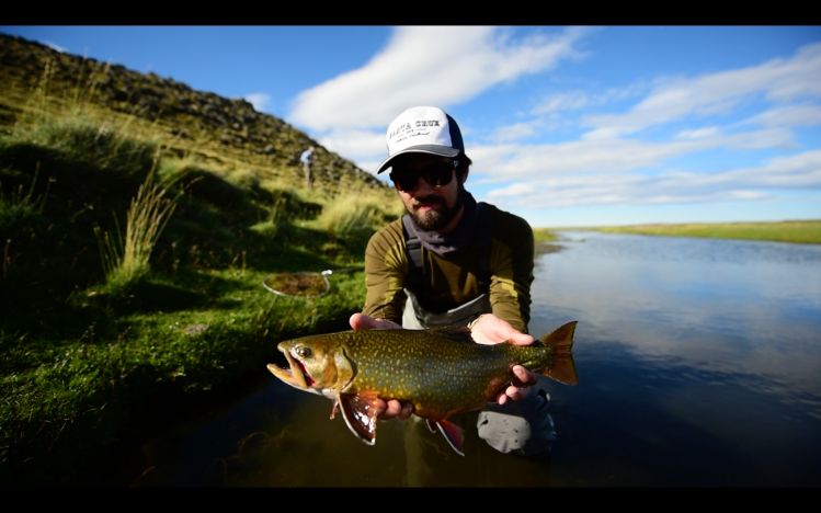 Guide Tomas with a 3 pounder brookie from the Route