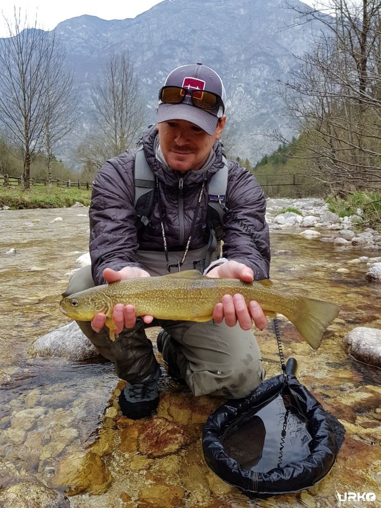 Dani with his marble trout. 
