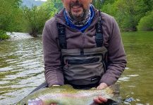 Impressive Fly-fishing Situation of Rainbow trout - Photo shared by Uros Kristan - URKO Fishing Adventures | Fly dreamers 