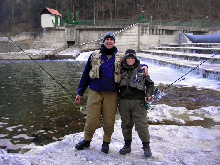 Slovenia and the Sava Bohinjka river - especially good place to bond with juniors in fly fishing! Fathers and sons - and fishing! What more to ask for!?