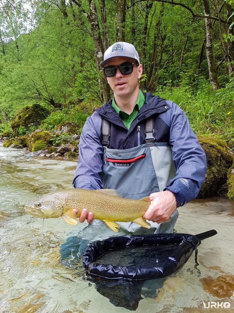 Jeremiah had only a half-day on disposal, and it seems it was more than enough to bag a nice marble trout from the fantastic Soča River