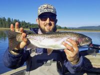 Chris Maher with a Lake Davis toad