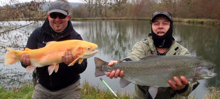 At Le Moulin de Gemages, Thomas &amp; Thomas Spire 8'9" #4 was just fantastic for this nice trout about 14pounds...