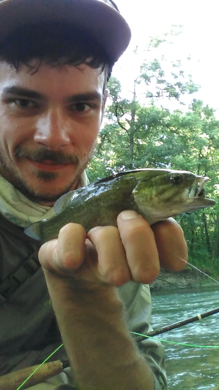 My first smallmouth bass ever! Was pursuing browns but no luck there.. I ended up catching 5 smallies though!