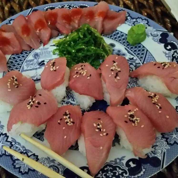 Blackfin Tuna sushi...homemade